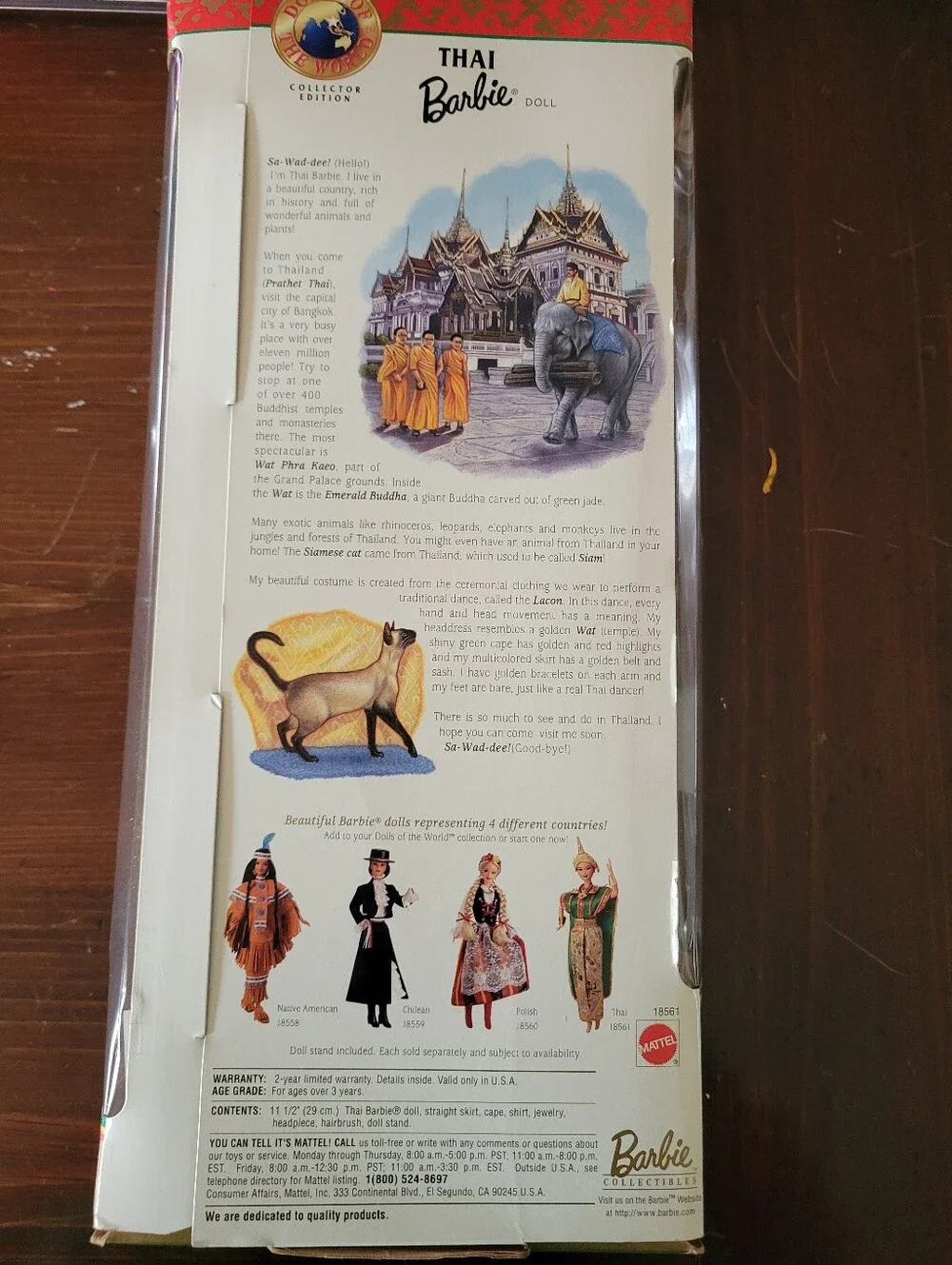 Barbie Dolls Of The World Thai Barbie & Bonus French Outfit (Not Original Doll)
